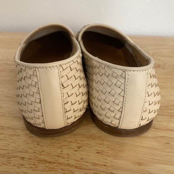 Nisolo Mara Woven Leather Slip On Loafers Bone 9 - Picture 8 of 9